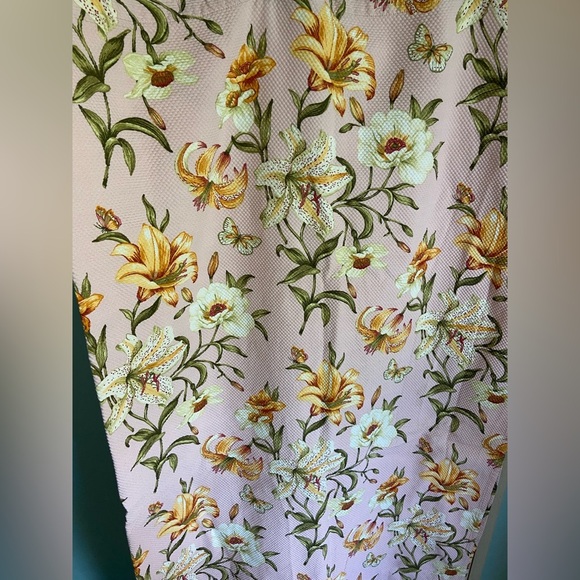 WAVERLY Tiger Lily Matlasse Shower Curtain PEACH Blush 2 Ralph Lauren Bath Towel - Picture 2 of 14